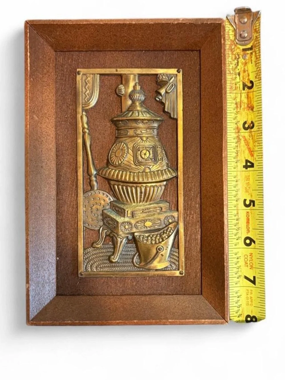 Bronze-Tone Vintage Wall Plaques Set - Brown & Gold